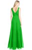 ColsBM Ashlyn Jasmine Green Luxury A-line V-neck Zip up Floor Length Bridesmaid Dresses