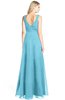 ColsBM Ashlyn Light Blue Luxury A-line V-neck Zip up Floor Length Bridesmaid Dresses
