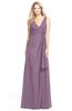 ColsBM Ashlyn Mauve Luxury A-line V-neck Zip up Floor Length Bridesmaid Dresses