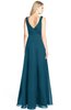 ColsBM Ashlyn Moroccan Blue Luxury A-line V-neck Zip up Floor Length Bridesmaid Dresses