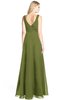 ColsBM Ashlyn Olive Green Luxury A-line V-neck Zip up Floor Length Bridesmaid Dresses
