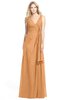 ColsBM Ashlyn Pheasant Luxury A-line V-neck Zip up Floor Length Bridesmaid Dresses