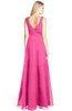 ColsBM Ashlyn Rose Pink Luxury A-line V-neck Zip up Floor Length Bridesmaid Dresses