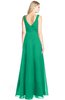 ColsBM Ashlyn Sea Green Luxury A-line V-neck Zip up Floor Length Bridesmaid Dresses