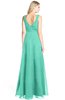 ColsBM Ashlyn Seafoam Green Luxury A-line V-neck Zip up Floor Length Bridesmaid Dresses