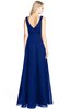ColsBM Ashlyn Sodalite Blue Luxury A-line V-neck Zip up Floor Length Bridesmaid Dresses