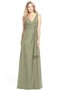ColsBM Ashlyn Sponge Luxury A-line V-neck Zip up Floor Length Bridesmaid Dresses