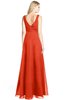 ColsBM Ashlyn Tangerine Tango Luxury A-line V-neck Zip up Floor Length Bridesmaid Dresses