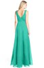 ColsBM Ashlyn Viridian Green Luxury A-line V-neck Zip up Floor Length Bridesmaid Dresses