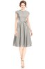 ColsBM Jane Ashes Of Roses Mature Fit-n-Flare High Neck Zip up Chiffon Bridesmaid Dresses
