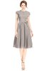 ColsBM Jane Fawn Mature Fit-n-Flare High Neck Zip up Chiffon Bridesmaid Dresses