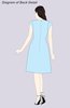 ColsBM Jane Moroccan Blue Mature Fit-n-Flare High Neck Zip up Chiffon Bridesmaid Dresses