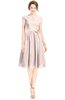 ColsBM Jane Silver Peony Mature Fit-n-Flare High Neck Zip up Chiffon Bridesmaid Dresses