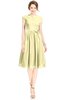 ColsBM Jane Soft Yellow Mature Fit-n-Flare High Neck Zip up Chiffon Bridesmaid Dresses
