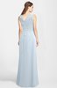 ColsBM Lina Illusion Blue  Fit-n-Flare V-neck Zip up Chiffon Bridesmaid Dresses