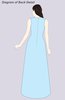 ColsBM Amina Blue Turquoise Gorgeous Fit-n-Flare V-neck Sleeveless Chiffon Ruching Bridesmaid Dresses