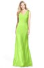 ColsBM Amina Sharp Green Gorgeous Fit-n-Flare V-neck Sleeveless Chiffon Ruching Bridesmaid Dresses
