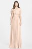 ColsBM Rosie Fresh Salmon Elegant A-line V-neck Short Sleeve Zip up Bridesmaid Dresses