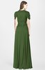 ColsBM Rosie Garden Green Elegant A-line V-neck Short Sleeve Zip up Bridesmaid Dresses