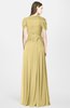 ColsBM Rosie Gold Elegant A-line V-neck Short Sleeve Zip up Bridesmaid Dresses