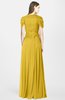 ColsBM Rosie Lemon Curry Elegant A-line V-neck Short Sleeve Zip up Bridesmaid Dresses
