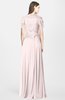 ColsBM Rosie Light Pink Elegant A-line V-neck Short Sleeve Zip up Bridesmaid Dresses