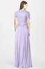ColsBM Rosie Pastel Lilac Elegant A-line V-neck Short Sleeve Zip up Bridesmaid Dresses