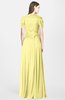 ColsBM Rosie Pastel Yellow Elegant A-line V-neck Short Sleeve Zip up Bridesmaid Dresses
