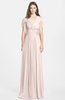 ColsBM Rosie Silver Peony Elegant A-line V-neck Short Sleeve Zip up Bridesmaid Dresses