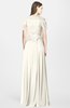 ColsBM Rosie Whisper White Elegant A-line V-neck Short Sleeve Zip up Bridesmaid Dresses