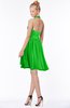 ColsBM Belen Classic Green Modest Halter Chiffon Knee Length Ruching Bridesmaid Dresses