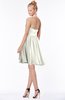 ColsBM Belen Cream Modest Halter Chiffon Knee Length Ruching Bridesmaid Dresses