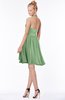 ColsBM Belen Fair Green Modest Halter Chiffon Knee Length Ruching Bridesmaid Dresses