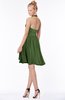 ColsBM Belen Garden Green Modest Halter Chiffon Knee Length Ruching Bridesmaid Dresses