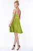 ColsBM Belen Green Oasis Modest Halter Chiffon Knee Length Ruching Bridesmaid Dresses