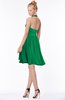 ColsBM Belen Green Modest Halter Chiffon Knee Length Ruching Bridesmaid Dresses