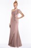 ColsBM Hope Blush Pink Gorgeous Trumpet One Shoulder Zip up Chiffon Floor Length Bridesmaid Dresses