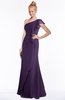 ColsBM Hope Violet Gorgeous Trumpet One Shoulder Zip up Chiffon Floor Length Bridesmaid Dresses