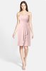 ColsBM Emmalee Pastel Pink Cute Sweetheart Sleeveless Zip up Chiffon Knee Length Bridesmaid Dresses
