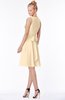 ColsBM Rivka Apricot Gelato Glamorous Fit-n-Flare V-neck Zip up Chiffon Knee Length Bridesmaid Dresses