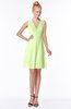 ColsBM Rivka Butterfly Glamorous Fit-n-Flare V-neck Zip up Chiffon Knee Length Bridesmaid Dresses
