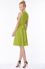 ColsBM Rivka Green Oasis Glamorous Fit-n-Flare V-neck Zip up Chiffon Knee Length Bridesmaid Dresses