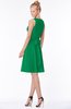 ColsBM Rivka Green Glamorous Fit-n-Flare V-neck Zip up Chiffon Knee Length Bridesmaid Dresses