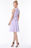 ColsBM Rivka Light Purple Glamorous Fit-n-Flare V-neck Zip up Chiffon Knee Length Bridesmaid Dresses