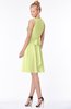 ColsBM Rivka Lime Green Glamorous Fit-n-Flare V-neck Zip up Chiffon Knee Length Bridesmaid Dresses