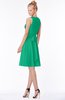 ColsBM Rivka Pepper Green Glamorous Fit-n-Flare V-neck Zip up Chiffon Knee Length Bridesmaid Dresses