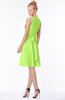 ColsBM Rivka Sharp Green Glamorous Fit-n-Flare V-neck Zip up Chiffon Knee Length Bridesmaid Dresses