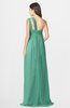 ColsBM Maddison Beryl Green Bohemian A-line One Shoulder Zip up Chiffon30 Ruching Bridesmaid Dresses