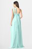 ColsBM Maddison Blue Glass Bohemian A-line One Shoulder Zip up Chiffon30 Ruching Bridesmaid Dresses