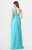 ColsBM Maddison Blue Radiance Bohemian A-line One Shoulder Zip up Chiffon30 Ruching Bridesmaid Dresses
